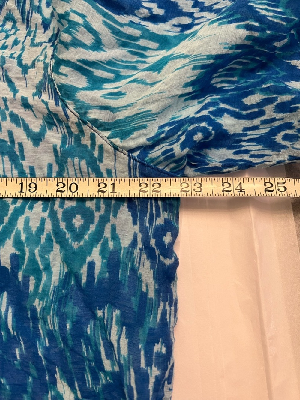 Ruby Rd. Blue & Turquoise Patterned Button-Down Shirt - Picture 5 of 7